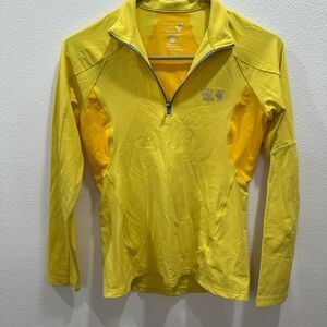Mountain Hardwear Yellow Quarter-Zip Pullover women’s small GUC